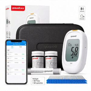 Imagen referencial de Glucómetro 582 Smart con Bluetooth y Voz Guiada + 50 Tiras + 50 Lancetas | Yuwell