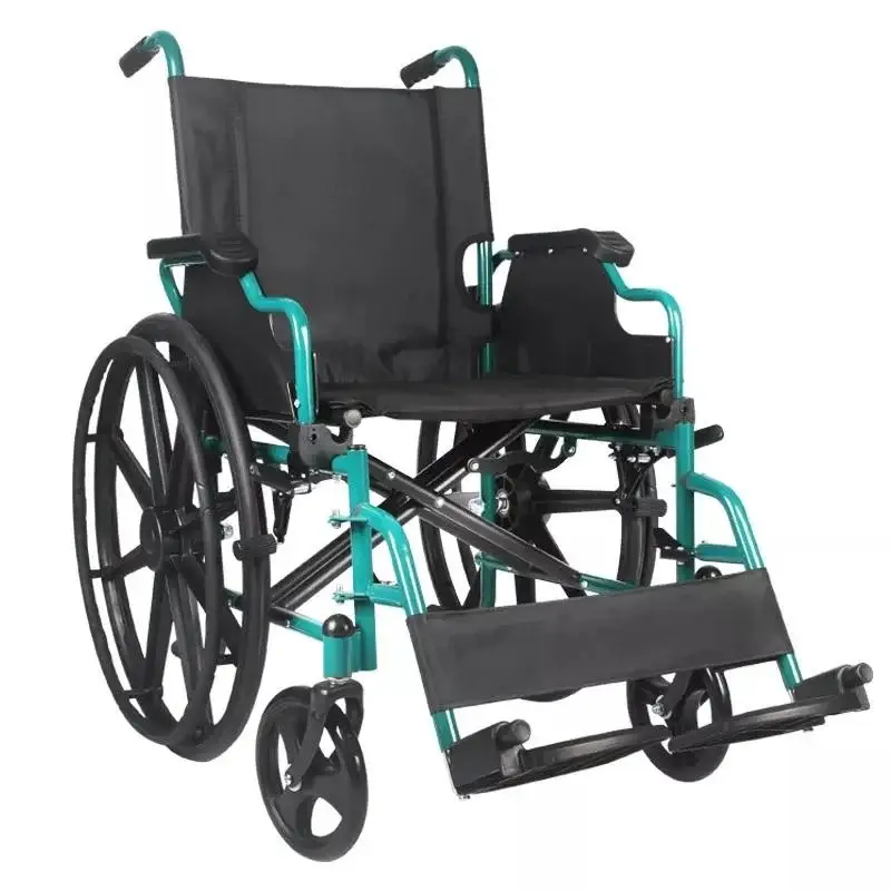 Imagen referencial de Silla de Ruedas Plegable y Abatible Acero KY909B-46 | Medicaltec